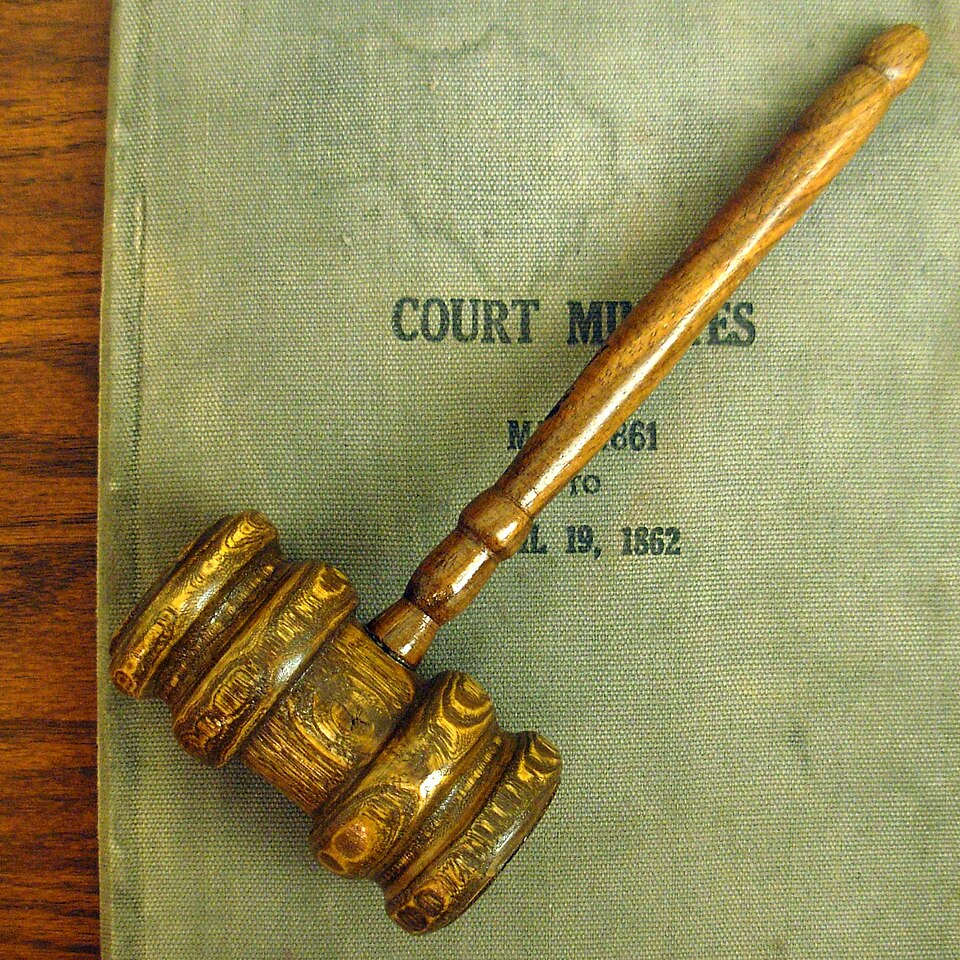 Courtroom and legal documents